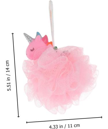 2pcs Unicorn Bath Ball for Kids - Cartoon Bath Scrubber & Poufs | Toddler Shower Mesh Ball - Perfect for Fun Bath Time - Buy Online on GoSupps.com