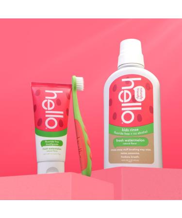 Natural Watermelon Kids Fluoride-Free Mouthwash, Alcohol-Free, Vegan, SLS-Free - 16 oz (Pack of 3) - Buy Online on GoSupps.com