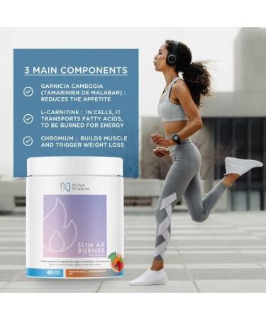 Nova Pharma Pre Workout Powder - Garcinia Cambogia - L Carnitine Supplement - Chromium Supplement - 40 Servings (Tangerine & berries) - Buy Online on GoSupps.com