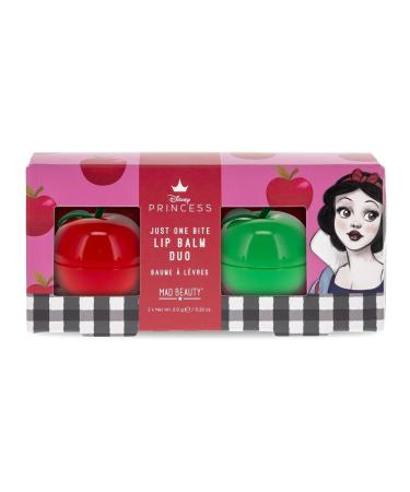 Mad Beauty Disney Snow White Lip Balm Duo | Apple & Strawberry Scents | Moisturizing & Soothing | Self-Care Gift for Women Adults and Teens
