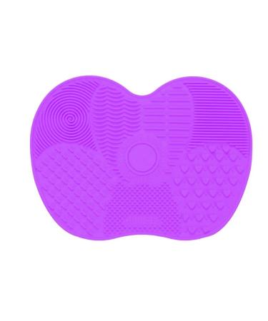 Lmyzcbzl Makeup Brush Cleaning Mat Silicone Cleaning Mat Silicone Makeup Brush Cleaning Mat Portable Makeup Brush Cleaning Pad Washing Tool for Makeup Brushes Purple