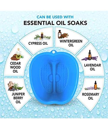 Foot Spa Soaking Bath Basin - Home Spa Massager for Stress Relief (Blue) - Buy Online on GoSupps.com
