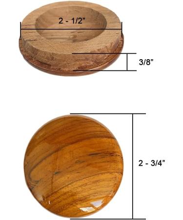 Teak Wood Boat Steering Wheel Center Cap - 2-1/2 inch - Marine Destroyer Steel Hardware - Buy Online on GoSupps.com