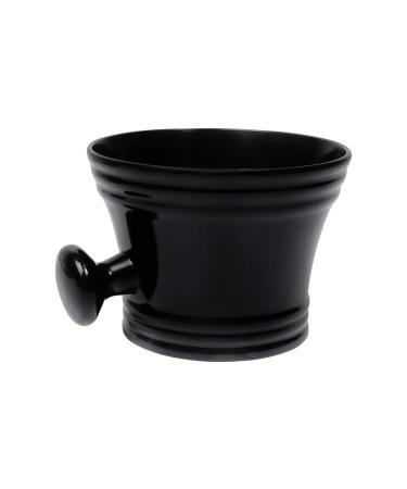 Qaziuy men's shaving bowl shaving bowl with handle with a plastic shaving soap shell traditional soap shell male shaving brush bowl black