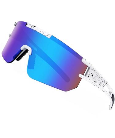 TOTOSALL Cycling Polarized Sports Sunglasses for Men Women,Anti-UV Vipers Style Sunglasses,Running,Golf,Fishing P2