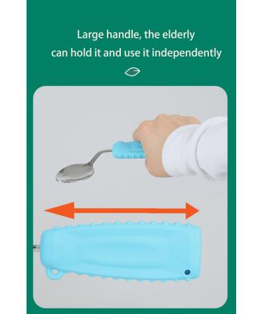 Adaptive Utensils Curved Utensil Angled Spoon and Fork Self Eating for Tremors Parkinsons Limited or Elderly - Buy Online on GoSupps.com