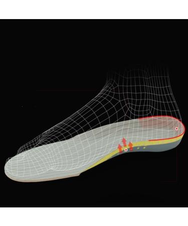 CSCDD Comfortable Breathable High Elastic Cushioning Sports Arch Support Insole for Flat & High Arched Feet - Size 36 Gray - Enhance Comfort & Support - Buy Online on GoSupps.com