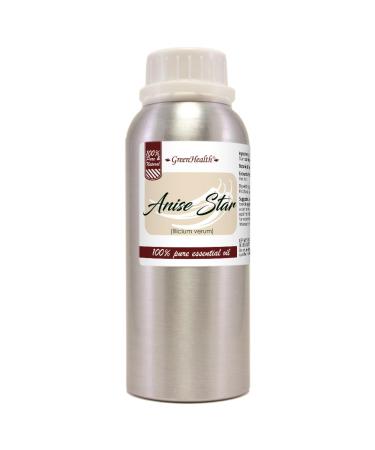 Anise Star Essential Oil - 8 fl oz (237 ml) Aluminum Bottle w/Plug and Cap - 100% Pure Essential Oil - GreenHealth