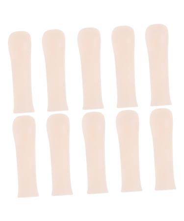 FRCOLOR 10pcs Ear Scoop Tips Silicone Ear Cleaner Replacement Tips Visual Cover for Earwax Removal Family Use Reusable