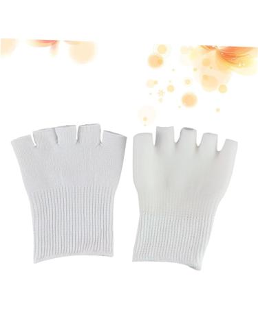 Housoutil 1 Pair Gel Socks for Cracked Feet Five Finger Socks Gel Toe Protector Open Toe Gel Socks Men Thumb Bunion Corrector Gel Feet Sock Toe Cover White Moisturizing - Buy Online on GoSupps.com