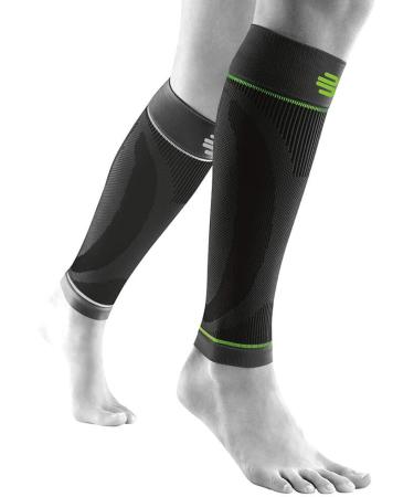BAUERFEIND Calf Bandage Compression Sleeves - Unisex Black Leg Warmers (M) for Lower Leg Support | International Shipping Available - Buy Online on GoSupps.com