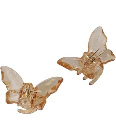 New 2025 2Pcs Crystal Butterfly Small Hair Claw Clips Women New For Fashion Cute Transparent Candy Hair Clamps Crab Barrettes Hair Accessories Jewelry Fashion Accessories Creative Gift - Buy Online on GoSupps.com