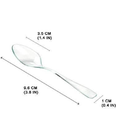 Loreo Disposable Mini Clear Dessert Spoons - 50 CT for Tasting Parties, Sampling, and Small Catering Supplies - Buy Online on GoSupps.com