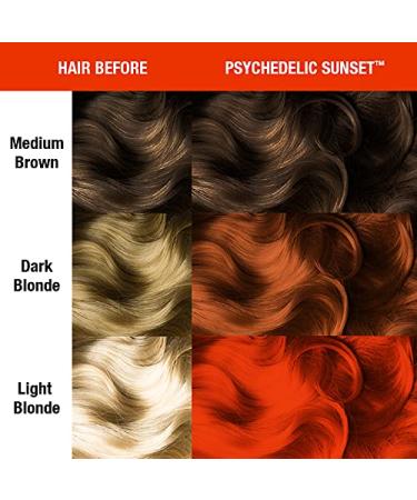 Buy Manic Panic Psychedelic Sunset Classic Creme - Vegan Cruelty-Free Orange Semi-Permanent Hair Dye (3 x 118ml) - International Shipping Available - Buy Online on GoSupps.com