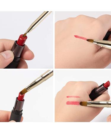 Revolving Portable Lip Brush Set - 2 Pieces for Easy Lipstick & Gloss Application - Buy Online on GoSupps.com