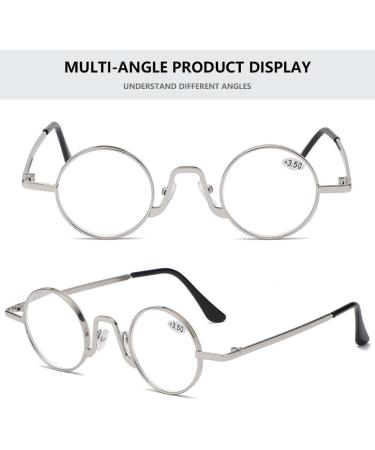 Shop Magimodac Retro Blue Light Filter Reading Glasses - Men's & Women's Mini Metal Computer Glasses | 2.5 Diopter Visual Aid - Buy Online on GoSupps.com