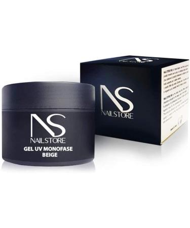  Nail Store Nail Store - Monophasic UV LED Builder Gel Cover Beige - Camouflage - Medium Density - Self-Leveling - Easy to Work - Suitable for Refilling and Stretching with Card (50g) - Buy Online on GoSupps.com