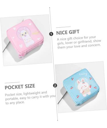 Healeeved 8 Stk Aunt's Towel-Keeping Bag for Teen Girls | Period Pockets Small Tie Pocket 600D Oxford Fabric 4 Colors - 12.5x12.5cm - Buy Online on GoSupps.com