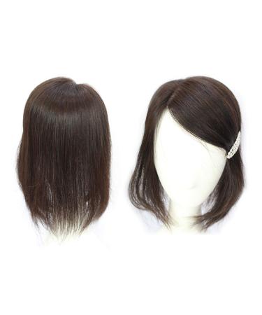 14 Human Hair Crown Topper Wig for Women - Right Part Light Brown Ideal for Thinning Hair | International Shipping Available - Buy Online on GoSupps.com