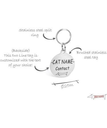 Custom ElvisCat Stainless Steel Pet ID Tags for Cats - Elvis Presley in The Cats World - Buy Online on GoSupps.com