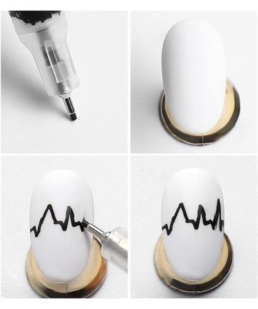 Ikasus Nail Graffiti Pen - Fast-Drying Nail Art Painting Tool for Acrylic Natural & Gel Nails - Black DIY Nail Beauty Pencil - Buy Online on GoSupps.com