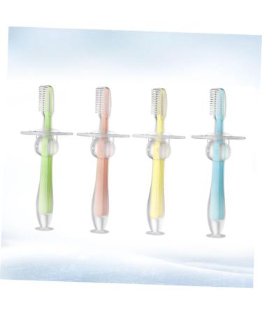Frcolor 4-Piece Toddler Toothbrush Set | Silicone Bristles for Kids | Safe & Soft Baby Toothbrushes - Buy Online on GoSupps.com