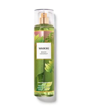 Bath & Body Works Waikiki Beach Coconut Signature Collection Fragrance Mist 8 Fl Oz (Waikiki Beach Coconut)