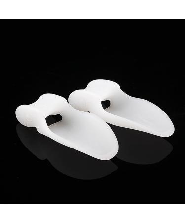 2pcs Silicone Toe Protector Pad Bunion Corrector Straightener Spreader - White - Buy Online on GoSupps.com