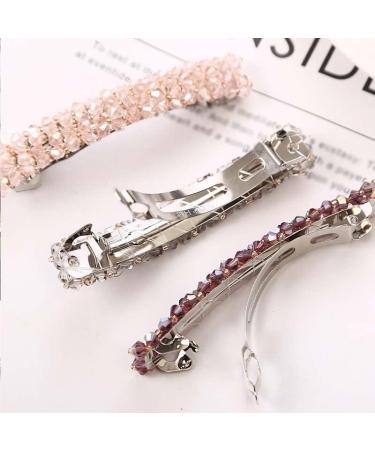 Hair Clips Korean Elegant Hairpins Hairgrips Crystal Rhinestone Barrettes Hair Clips For Women Girls Hair Accessories Blue Hair Clips (Size : TS2034-White) - Buy Online on GoSupps.com