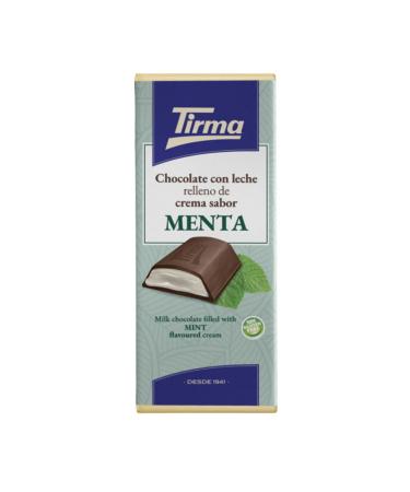 Tirma Milk Chocolate Bar Filled with Mint Cream 110g | Creamy Chocolate Filled | Refreshing Mint Chocolate | Perfect for Desserts & Snacks | Icy Mint Treat