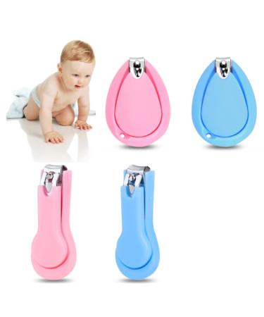 DUODIAsi 4 Pcs Baby Nail Clipper Safety Nail Cutter Mini Nail Trimmer for Newborns Toddlers