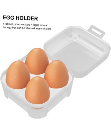 Uonlytech Clear Plastic Tray 2pcs Box 4 Grid Egg Storage Box Clear Plastic Containers Egg Keeper Egg Case Egg Box re-usable - Buy Online on GoSupps.com