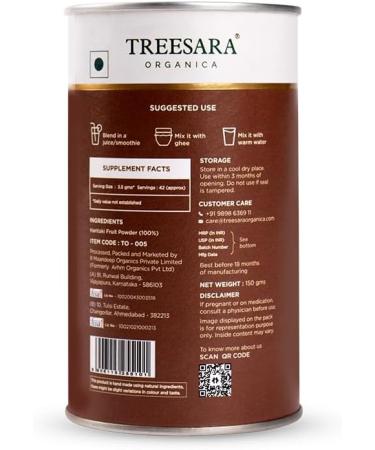  TREESARA TREESARA Organic Haritaki Powder for Dark Circle Terminalia Chebula Harade Harad for Eating Drink Face Pack Digestion Hair Ca - Buy Online on GoSupps.com