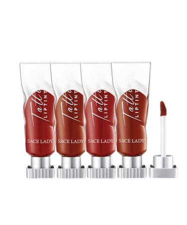 SACE LADY 4 Colors Matte Liquid Lipstick Set  Long Lasting Pigmented Lip Stain Makeup  Kiss-proof Lips Color for Women Make Up Cosmetics 4Pcs
