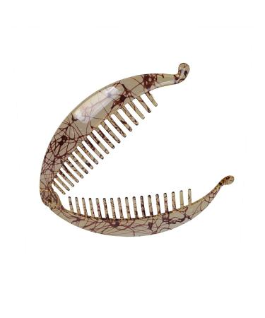 Ancllo Large Banana Hair Clips - Fish Shape Hair Accessories for Women & Girls - 2 Coffee Brown Clips with Rounded Edges - Buy Online on GoSupps.com