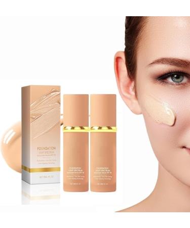 1/2/3Pcs 4 In 1 Foundation Liquid Moisturizing Medium Full Coverage Concealer Biomimic Foundation 4 In 1 - Light Spectrum Forever Bloom Biomimic Foundation Long Lasting Waterproof - Makeup 30ML/1FL.OZ (2Count (Pack of 2))