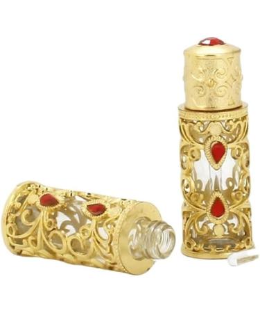 DFJOENVLDKHFE Glass Perfume Bottle Jewelry Enamel Fancy Crystal Perfume Bottle Refillable Empty Perfume Bottle 3mlGolden 3 - Buy Online on GoSupps.com