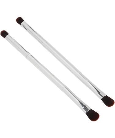 Eyeshadow Brush Set Double Ended Makeup Soft Fiber Hair Nose Contour Eyeshadow Brush Cosmetic Tool for Even Powder Grasping with Electroplated Handle - Buy Online on GoSupps.com