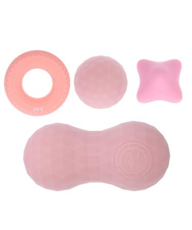 Healeved 4 pieces Fascia ball massage balls Myofascial trigger point deep massage heel spur Roller Facial roll back spine triggered muscle roller skills hand peanut balls pebble gel