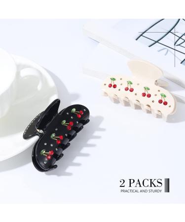 Braine Pink Cherry Hair Clips - Strong Hold Acrylic Hair Accessories for Women & Girls (2-Pack) - Buy Online on GoSupps.com