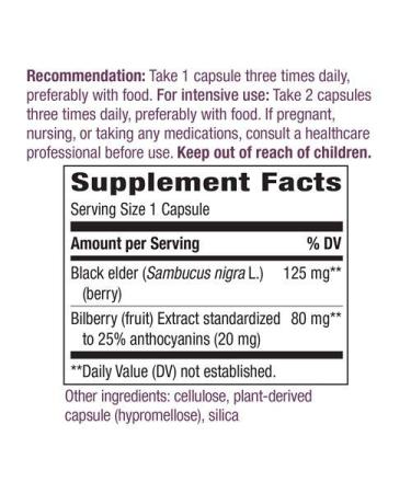 Nature's Way Bilberry Standardized Extract Veg Capsules 90 ea - Pack of 3 | 270 Count Total - Buy Online on GoSupps.com
