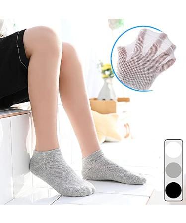 Kids Toddler Ankle Socks 12 Pack - No Show Cotton Cushioned Black Medium - Buy Online on GoSupps.com