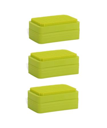 Ciieeo 3pcs Box Soap Holder Camping Soap Case Silicone Soap Stand Body Scrubber Travel Soap Case Body Scruber Soapdish Soap Case with Lid Soap Scrubber Soap Drainers Soap Dish With Cover
