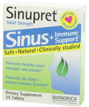 Sinupret Adult Strength Sinus + Immune Support Herbal Supplement - 25 Tablets - Buy Online on GoSupps.com