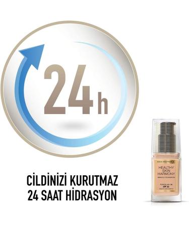 Max Factor Peau Saine Harmonie Miracle Fond de Teint SPF 20 30 pour Femme en Porcelaine 1 oz 29.57 ml Verte 30 ml (Lot de 1) - Buy Online on GoSupps.com