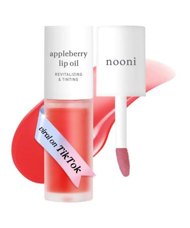 Nooni Appleberry Lip Oil - Fresh Moisture Tint Effect Rouge 3.5 ml (Lot de 1)