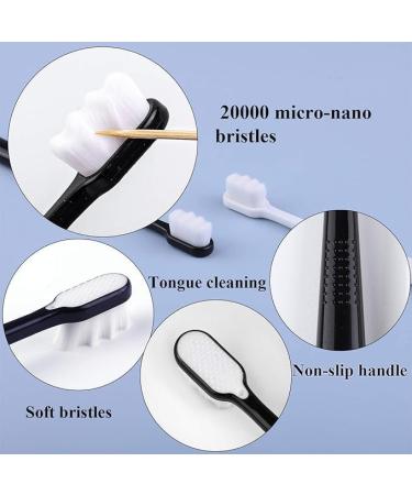 Ultra-Fine Soft Toothbrush - Million Nano Bristle Adult Tooth Brush for Deep Cleaning | Portable Travel Oral Care Brush (Wavy White) - International Shipping Available - Buy Online on GoSupps.com