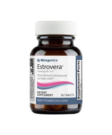 Metagenics Estrovera - Plant Derived Menopause Hot Flash Relief, Formulated with Rhubarb Root Extract to Help Relieve Hot Flashes, Night Sweats and Sleep Disturbances, 30 Tablets, 1 Month Supply