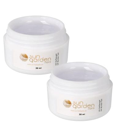 UV Gel Classic Builder Gel Clear 2 x 30ml - Builder Gel clear - UV Gel transparent 60 ml (1 pack)
