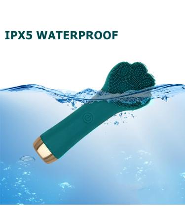 Waterproof Sonic Facial Cleansing Brush for Deep Cleansing and Exfoliating - Rechargeable Face Scrubber & Massager for Men & Women (Green) - Buy Online on GoSupps.com